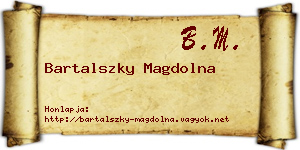 Bartalszky Magdolna névjegykártya